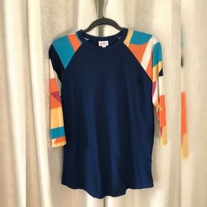 Dark Blue Randy with Multi-Colored Sleeves